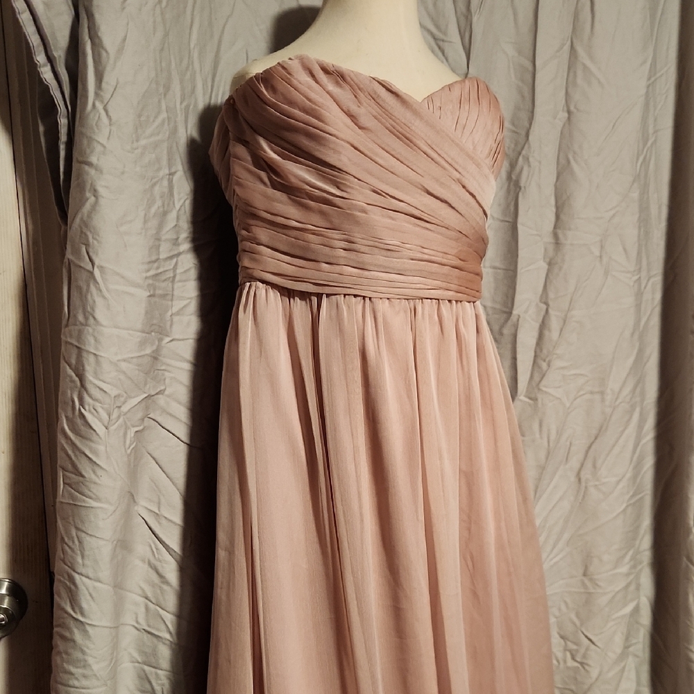 Elegant Pink Strapless Dress